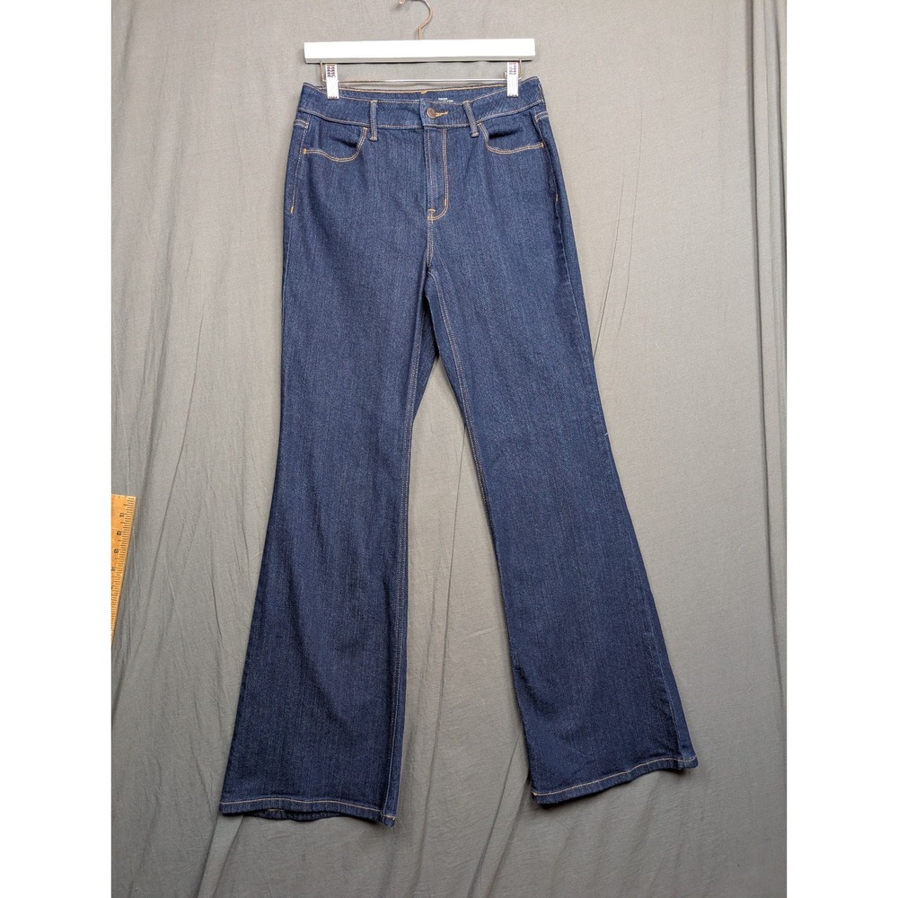 Old Navy Women's High Rise Wow Flare Size 6‎ Dark Wash